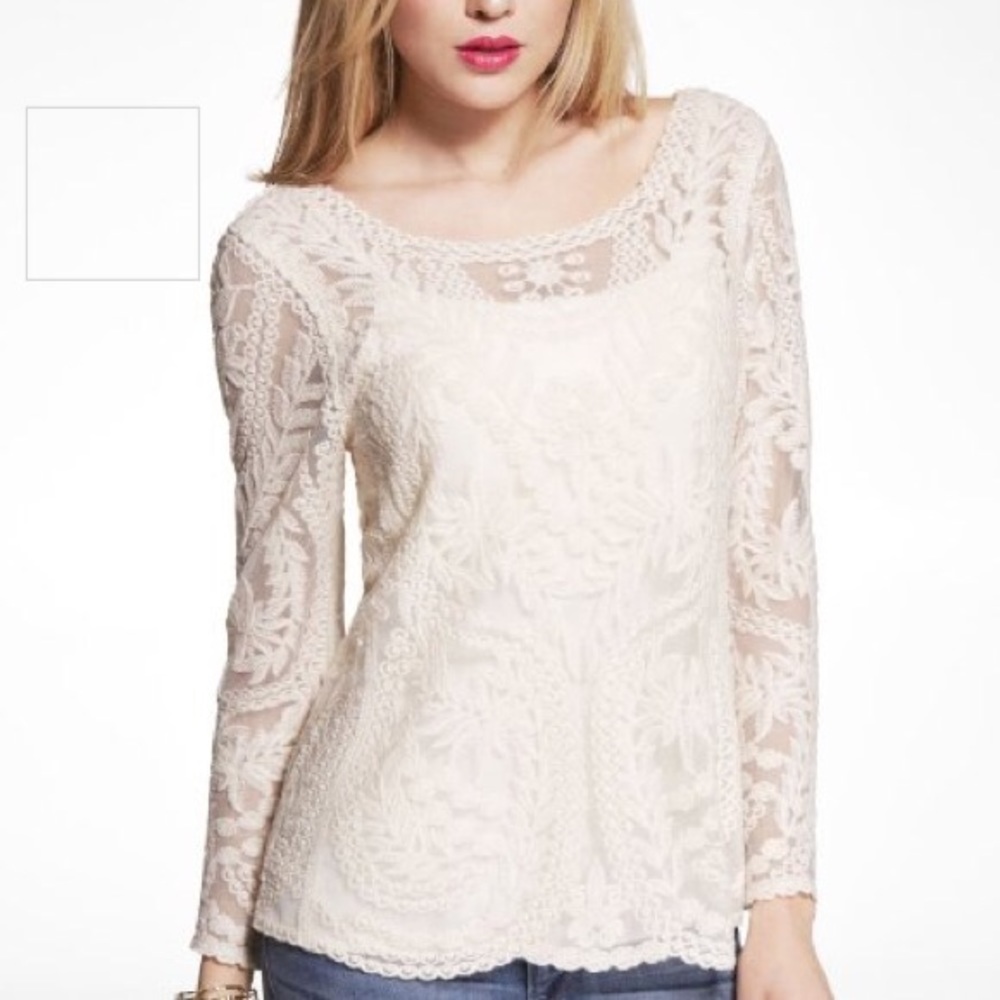 Cream color lace top